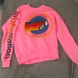 HOT PINK AVIATOR NATION CREWNECK🩷